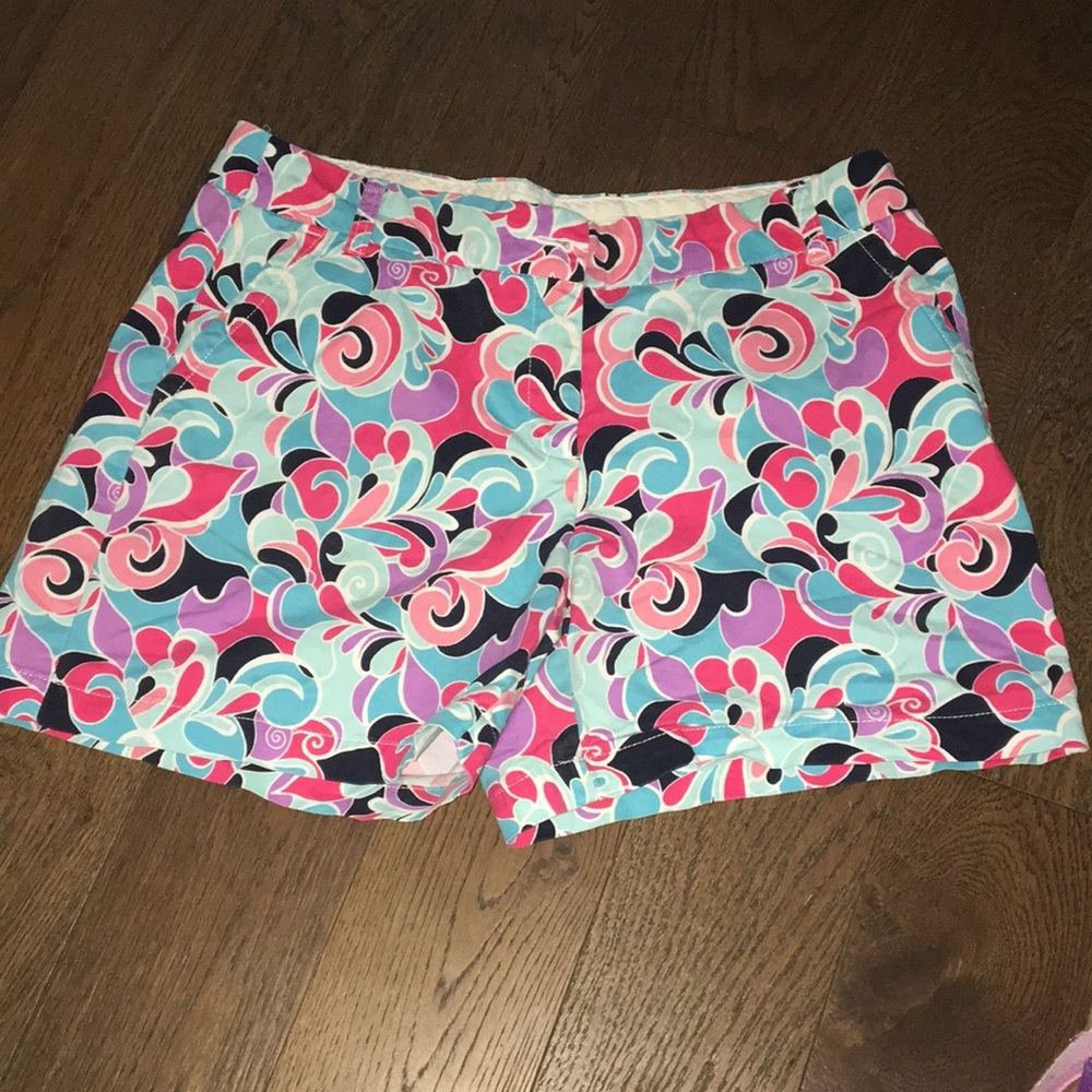 crown & ivy Women's Floral Patterned Shorts - Pink, Blue, Purple